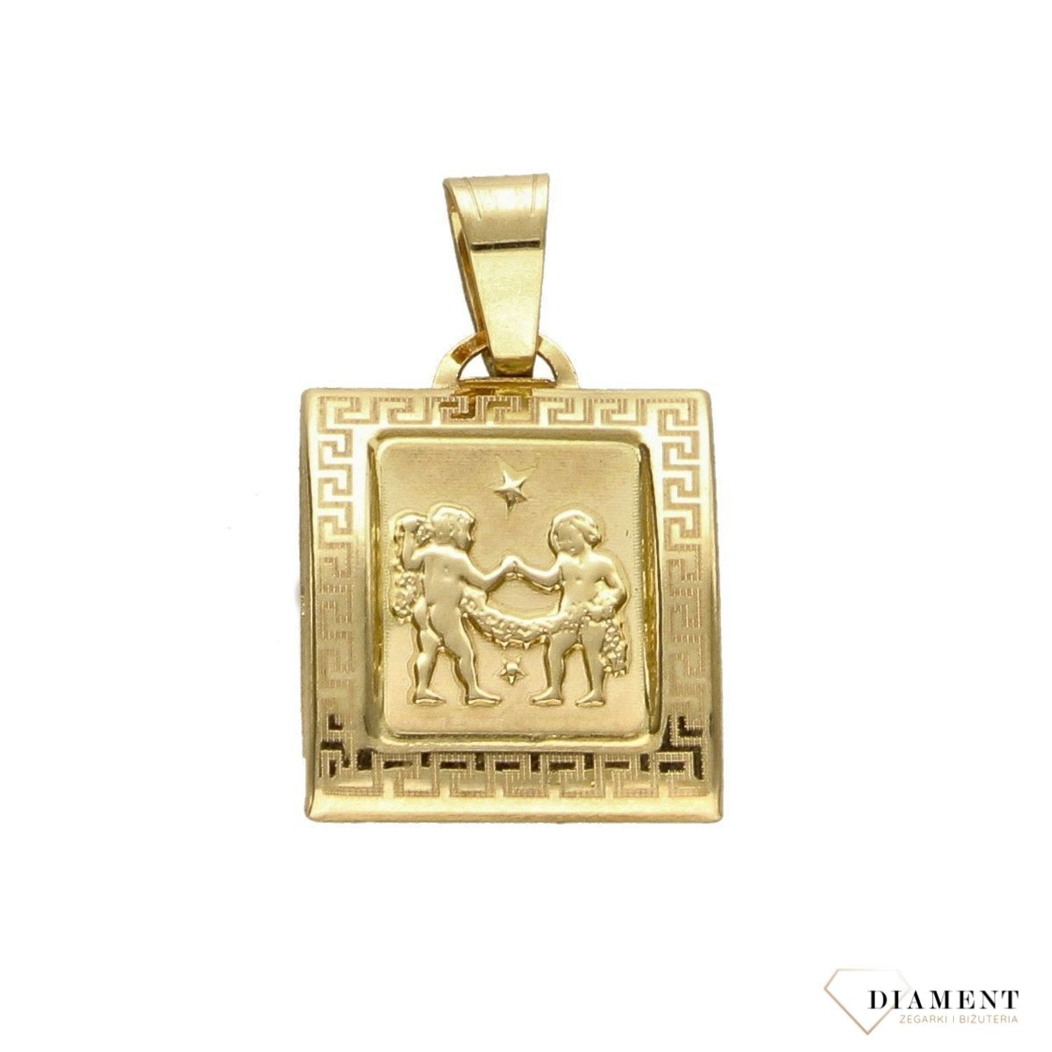 Złota zawieszka 585 znak zodiaku Bliźnięta DIA-ZAW-0828-585.jpg