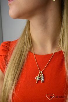 Złota zawieszka 585 Bliźnięta DIA-ZAW-0829-585 💎 Złota zawieszka wykonana została z najwyższej jakości złota próby 585 💎 (1).JPG