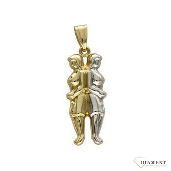Złota zawieszka 585 Bliźnięta DIA-ZAW-0829-585.jpg