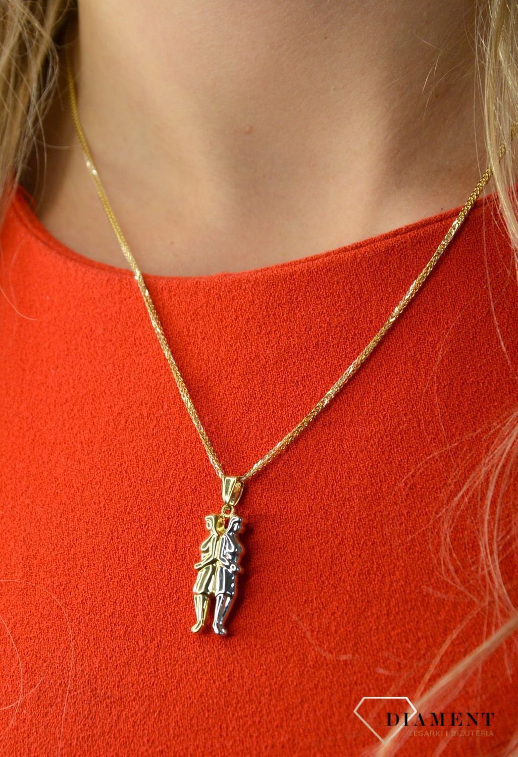 Złota zawieszka 585 Bliźnięta DIA-ZAW-0829-585.jpg