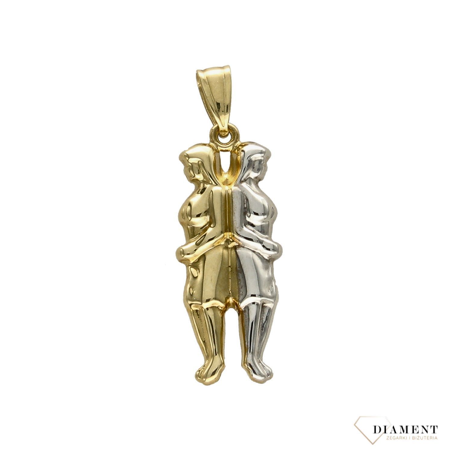 Złota zawieszka 585 Bliźnięta DIA-ZAW-0829-585.jpg