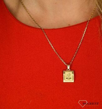Złota zawieszka 585 Znak zodiaku Waga DIA-ZAW-0830-585 💎 Złota zawieszka wykonana z najwyższej jakości złota próby 585 💎 (2).JPG