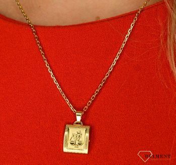 Złota zawieszka 585 Znak zodiaku Waga DIA-ZAW-0830-585 💎 Złota zawieszka wykonana z najwyższej jakości złota próby 585 💎 (4).JPG