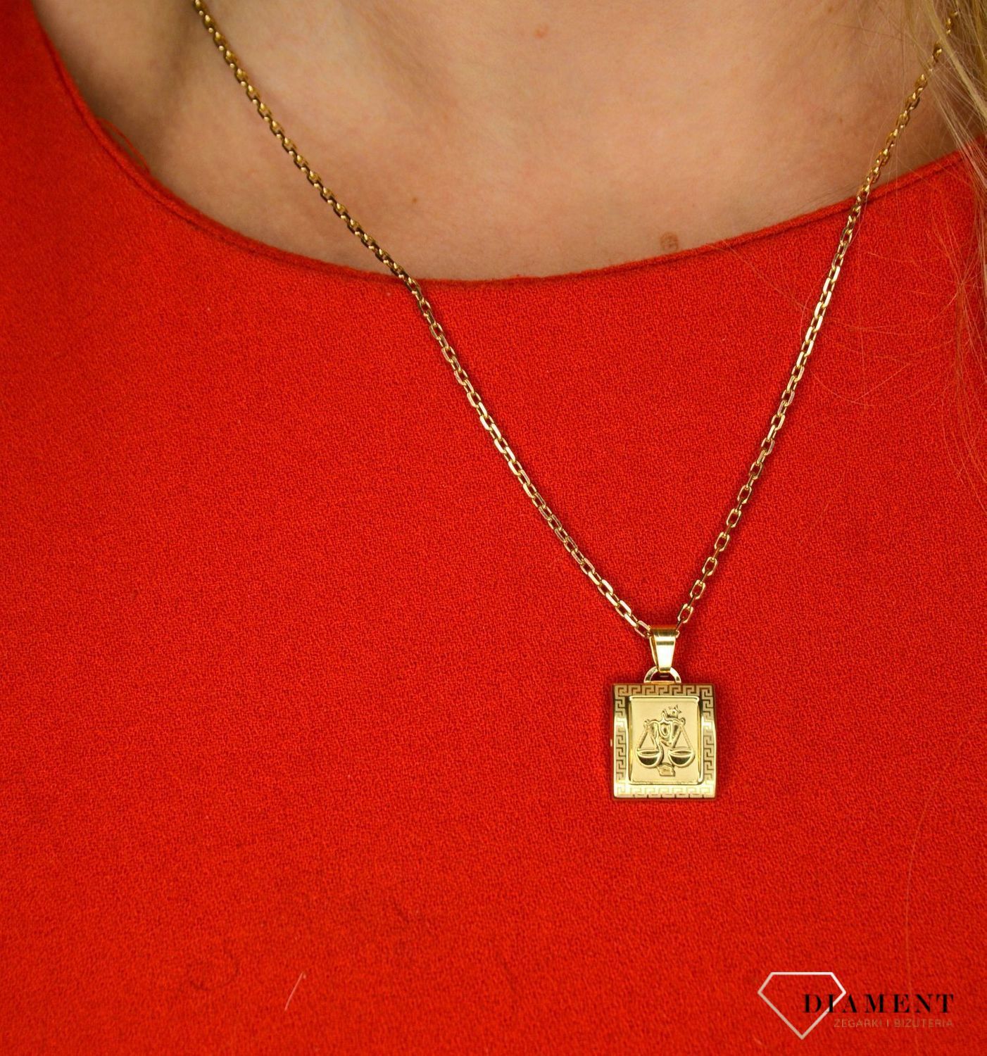 Złota zawieszka 585 Znak zodiaku Waga DIA-ZAW-0830-585.jpg