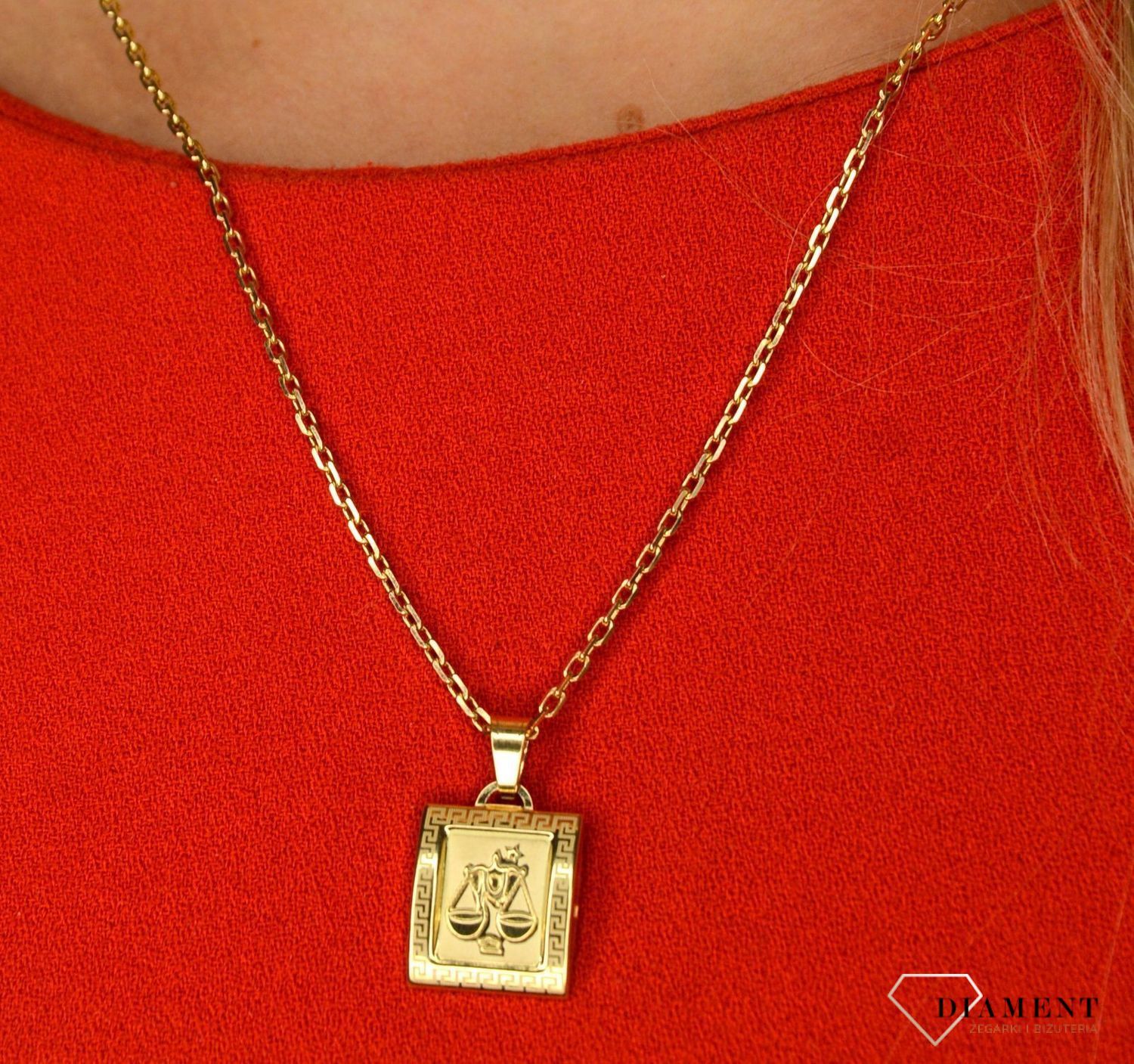 Złota zawieszka 585 Znak zodiaku Waga DIA-ZAW-0830-585.jpg