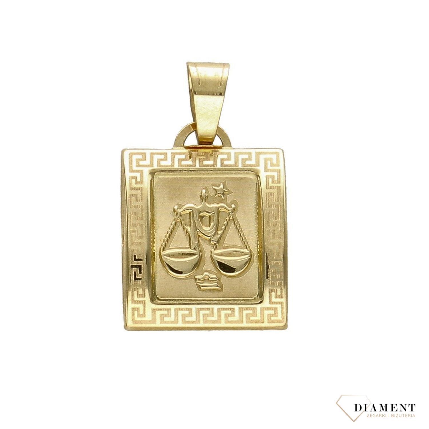 Złota zawieszka 585 Znak zodiaku Waga DIA-ZAW-0830-585.jpg