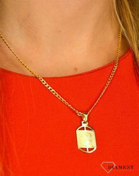 Złota zawieszka 585 Panna DIA-ZAW-0832-585 💎 Złota zawieszka w formie blaszki z znakiem zodiaku Panny 💎 (2).JPG