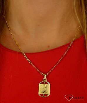 Złota zawieszka 585 Panna DIA-ZAW-0832-585 💎 Złota zawieszka w formie blaszki z znakiem zodiaku Panny 💎 (3).JPG