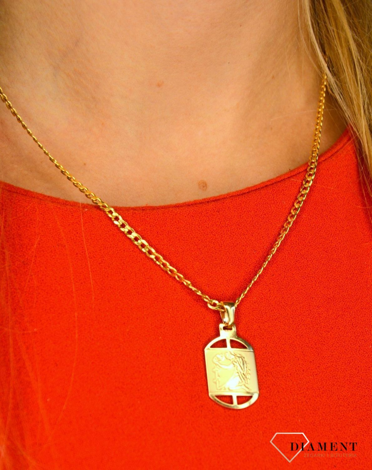 Złota zawieszka 585 Panna DIA-ZAW-0832-585.jpg