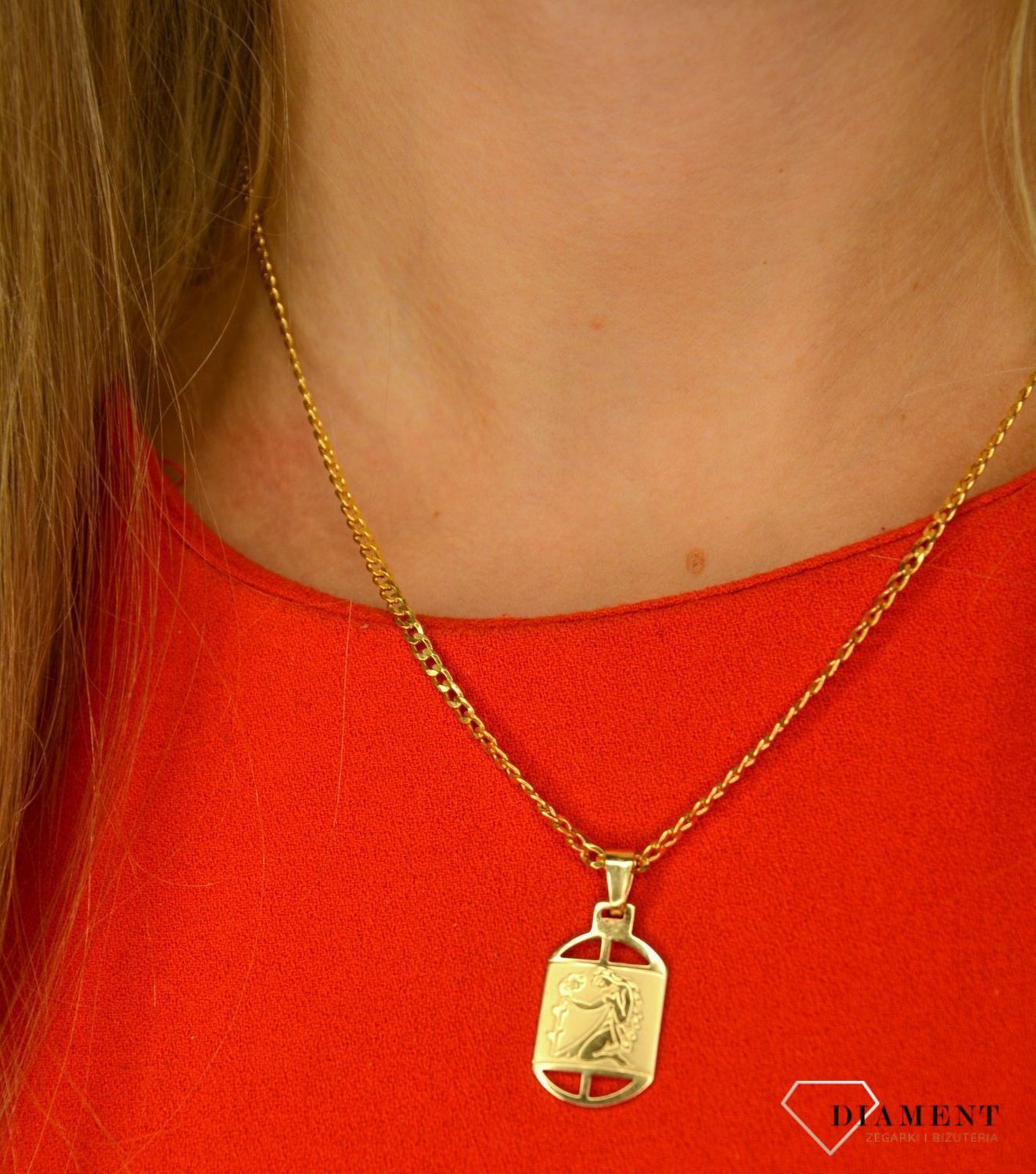 Złota zawieszka 585 Panna DIA-ZAW-0832-585.jpg