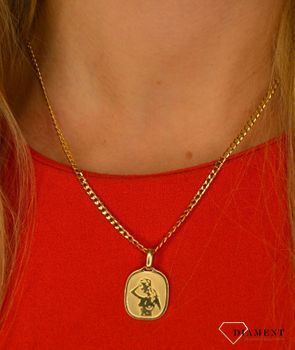 Złota zawieszka 585 Panna DIA-ZAW-0833-585 💎 Złota zawieszka znak zodiaku Panna 💎 Jest to świetny pomysł na prezent 💎 (3).JPG
