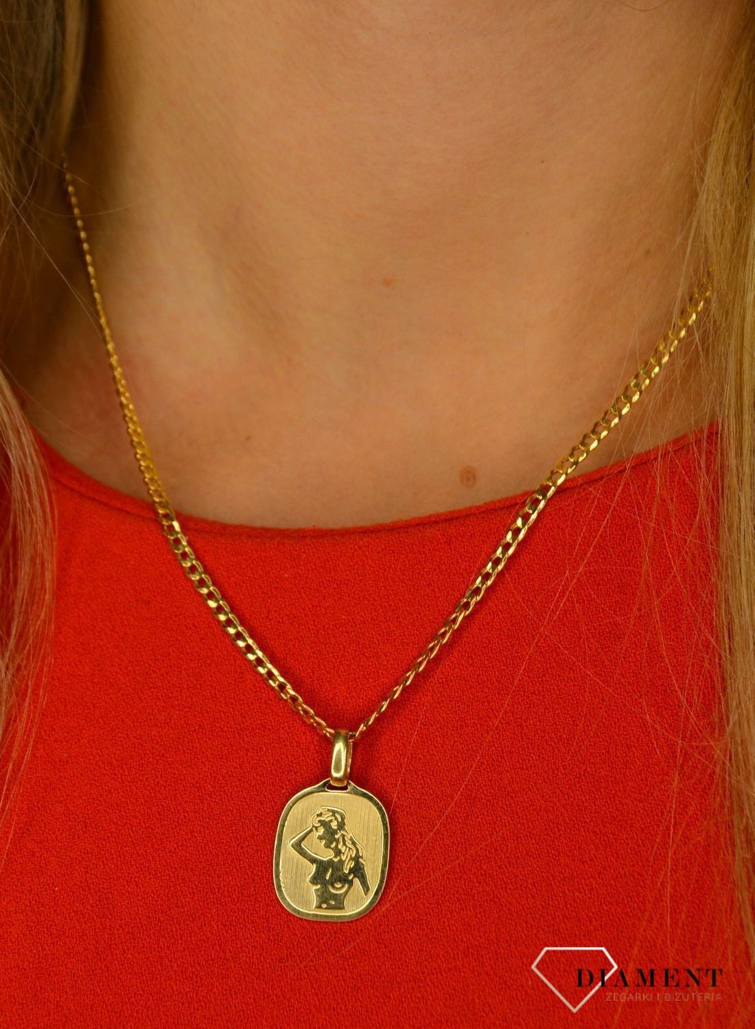 Złota zawieszka 585 Panna DIA-ZAW-0833-585.jpg