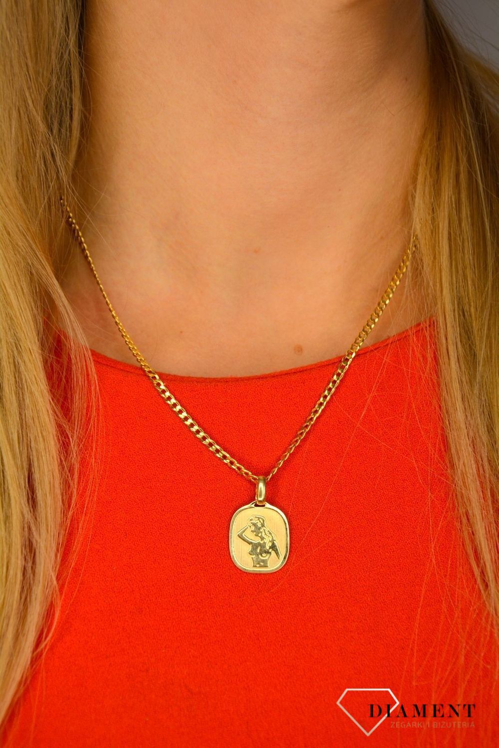 Złota zawieszka 585 Panna DIA-ZAW-0833-585.jpg