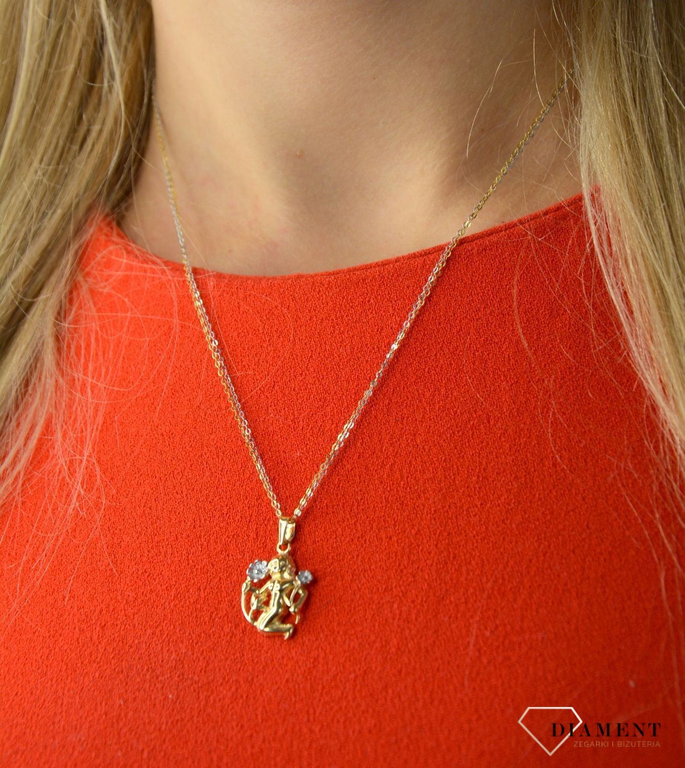 Złota zawieszka 585 znak zodiaku Panna DIA-ZAW-0834-585.jpg