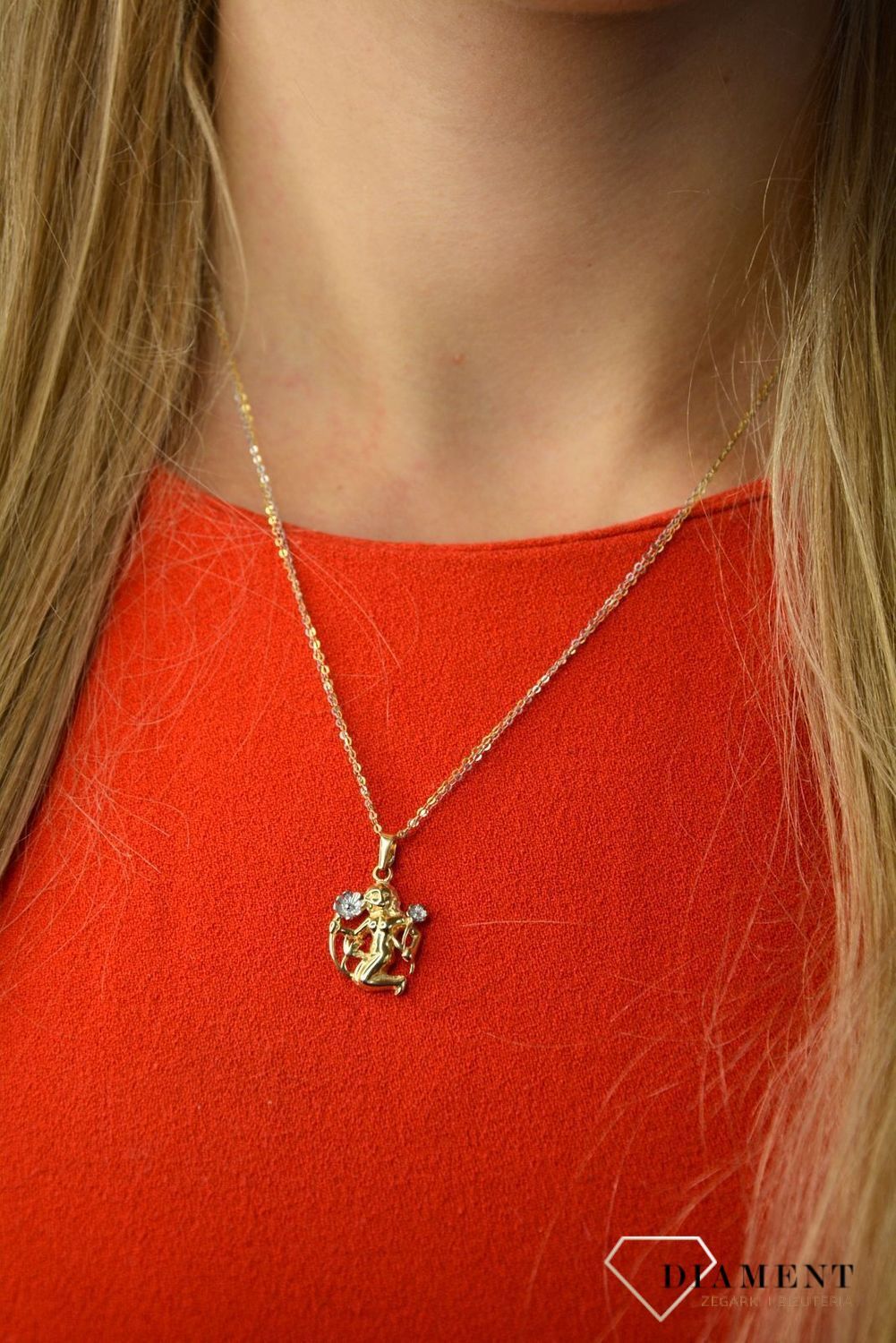 Złota zawieszka 585 znak zodiaku Panna DIA-ZAW-0834-585.jpg
