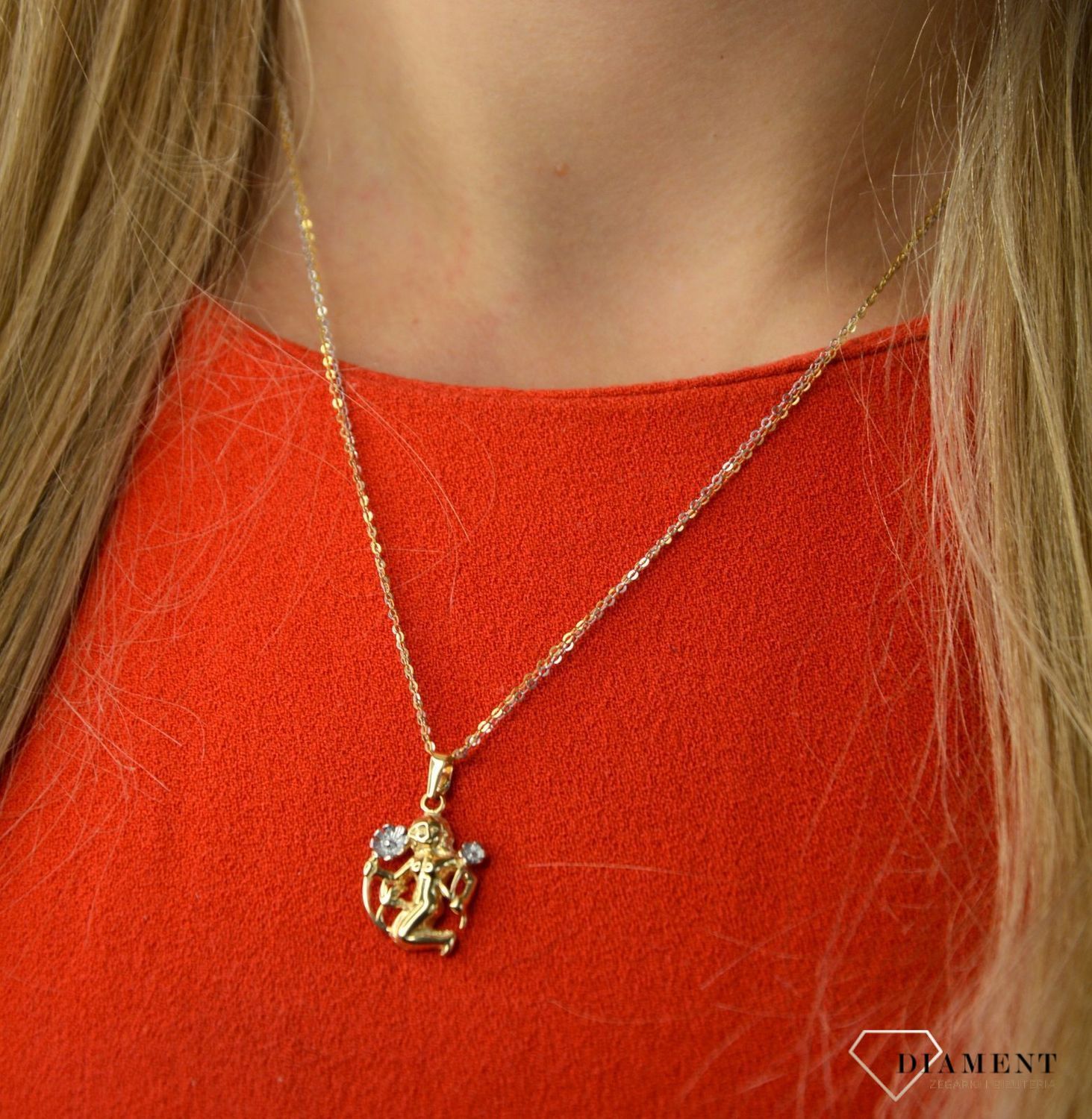 Złota zawieszka 585 znak zodiaku Panna DIA-ZAW-0834-585.jpg