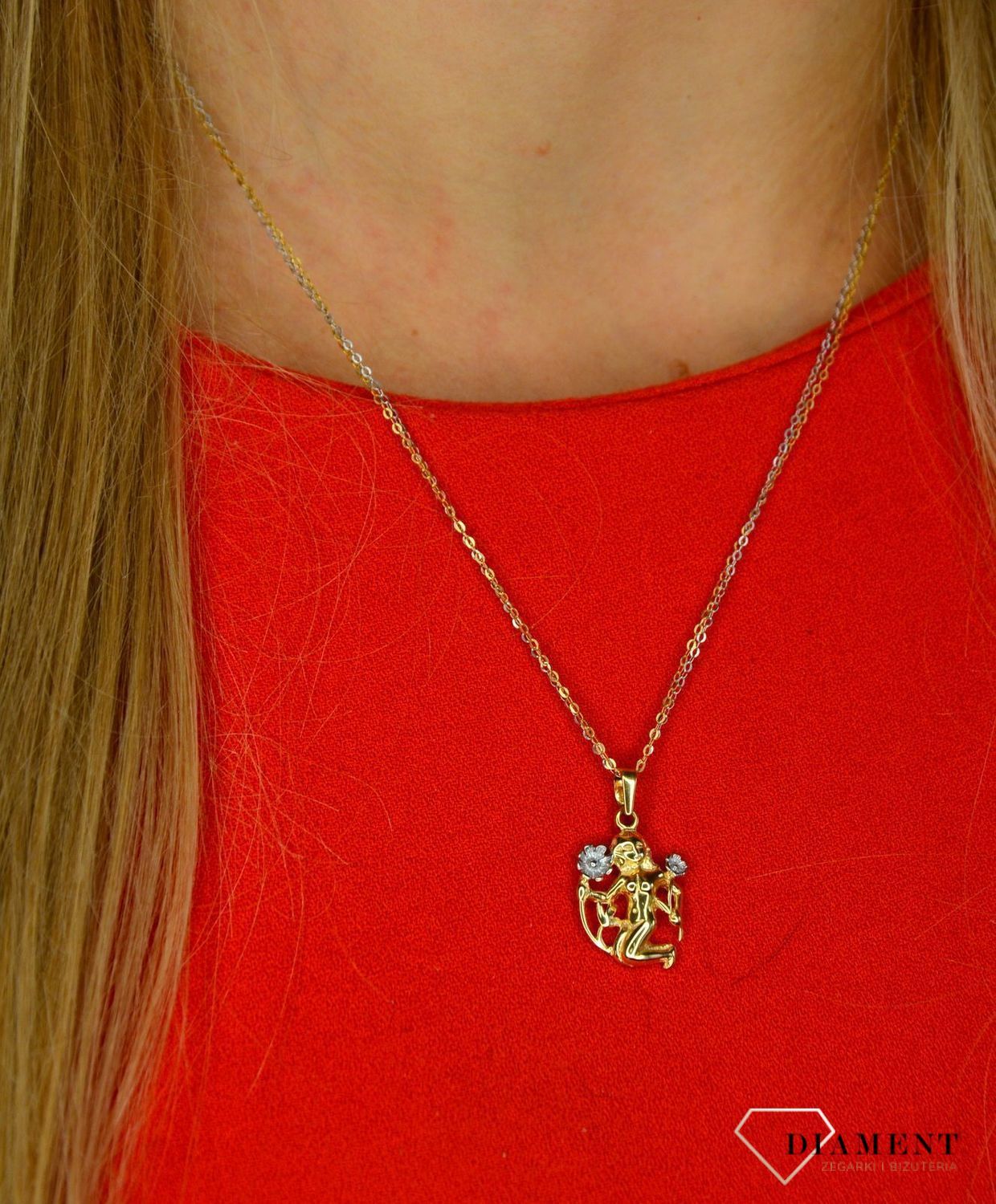 Złota zawieszka 585 znak zodiaku Panna DIA-ZAW-0834-585.jpg