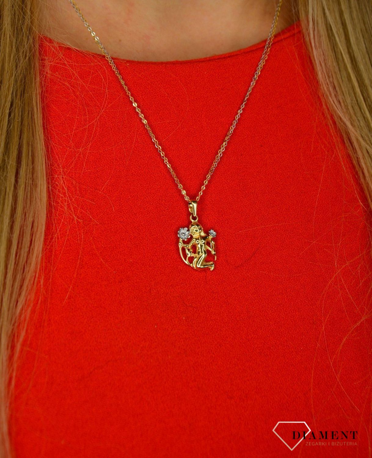 Złota zawieszka 585 znak zodiaku Panna DIA-ZAW-0834-585.jpg