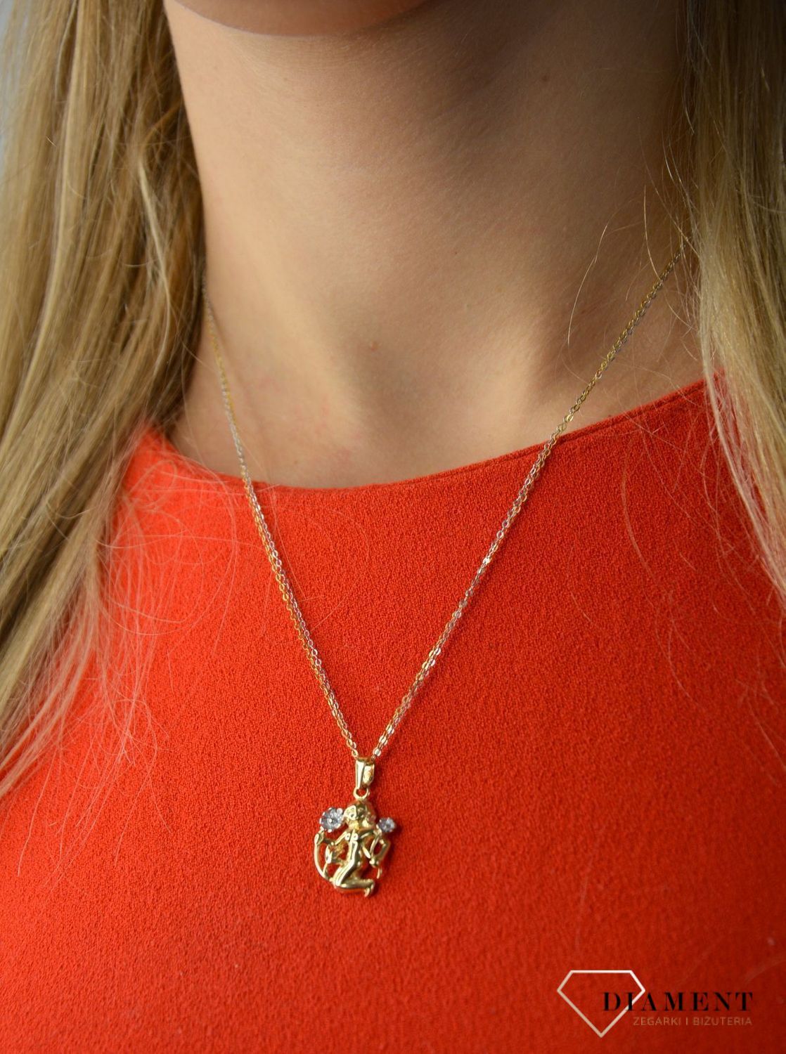 Złota zawieszka 585 znak zodiaku Panna DIA-ZAW-0834-585.jpg