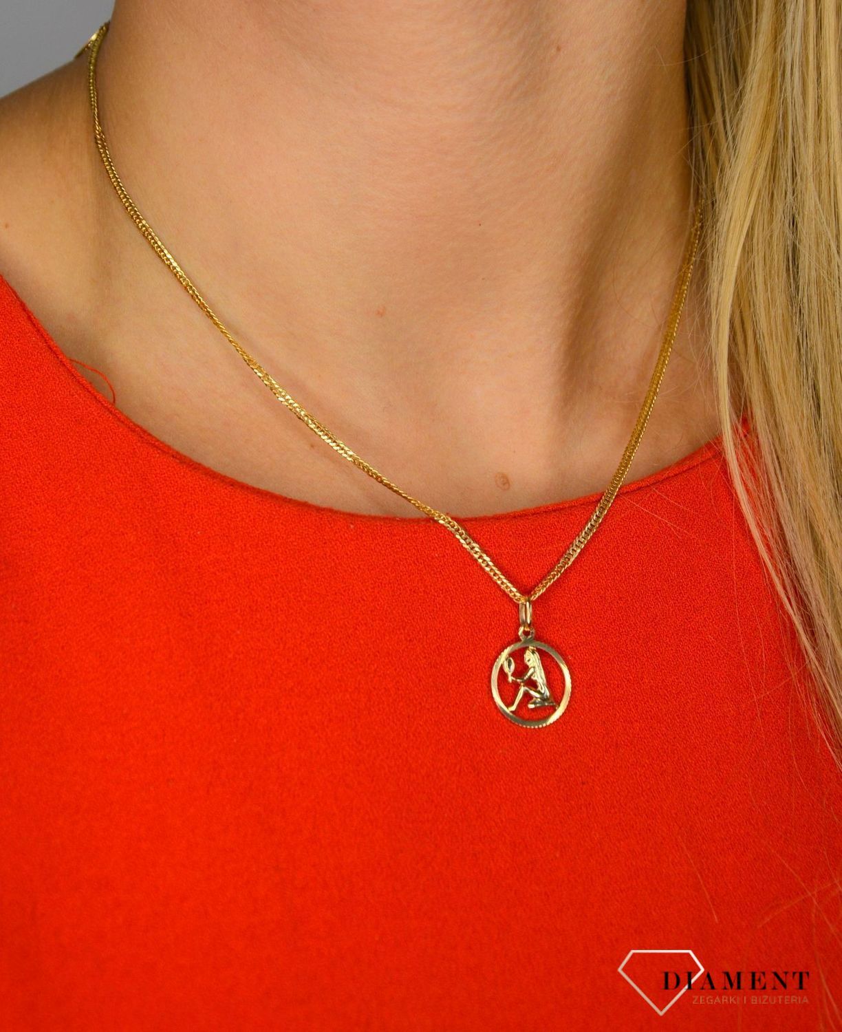 Złota zawieszka 585 znak zodiaku Panna DIA-ZAW-0836-585.jpg