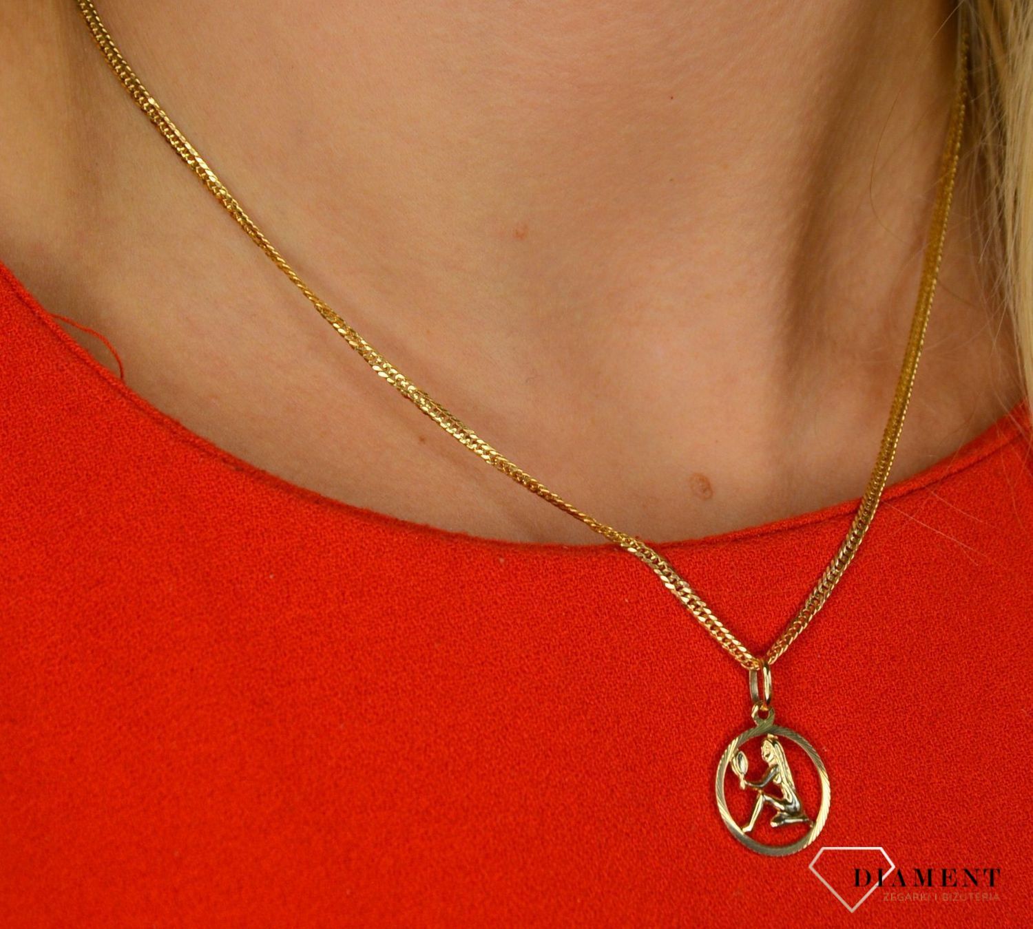 Złota zawieszka 585 znak zodiaku Panna DIA-ZAW-0836-585.jpg