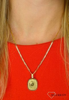 Złota zawieszka 585 znak zodiaku Rak DIA-ZAW-0837-585 💎 Złota zawieszka w formie płaskiej blaszki ze znakiem zodiaku rak 💎 (7).JPG