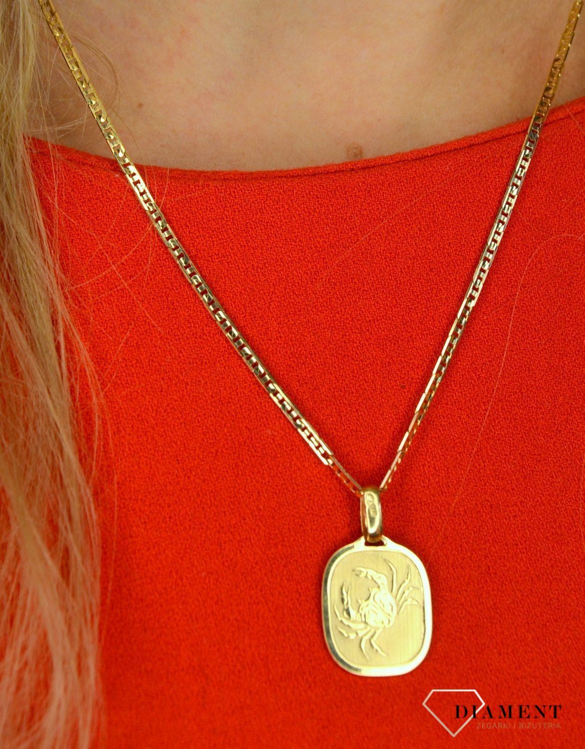 Złota zawieszka 585 znak zodiaku Rak DIA-ZAW-0837-585.jpg