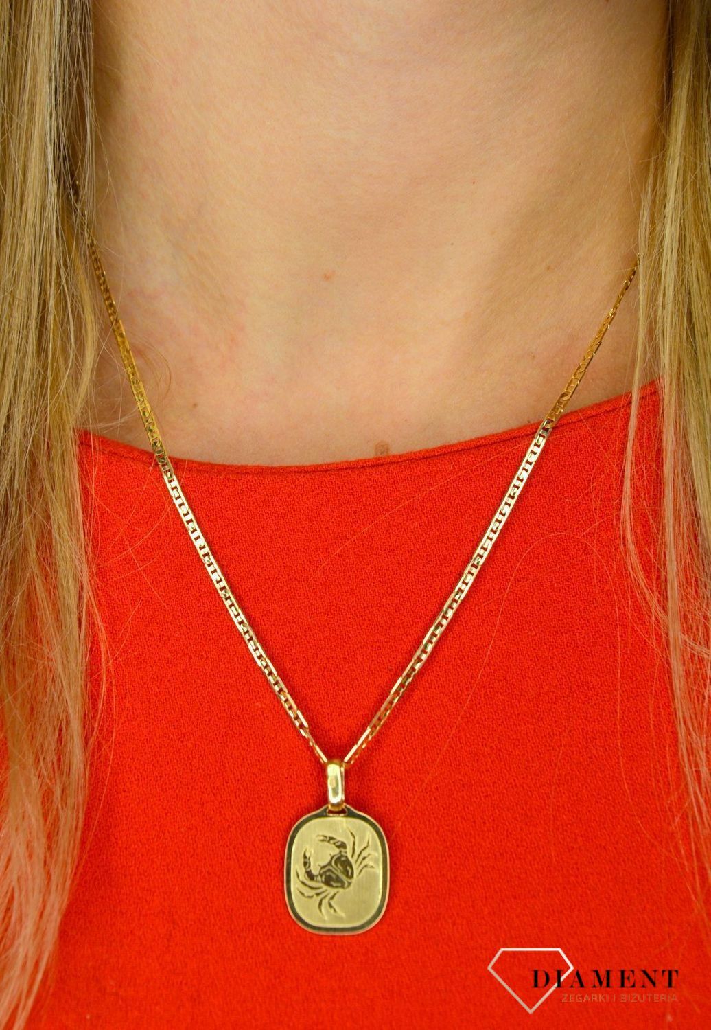 Złota zawieszka 585 znak zodiaku Rak DIA-ZAW-0837-585.jpg