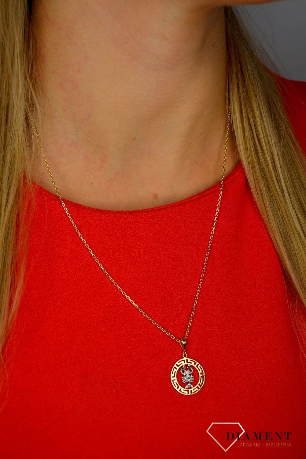 Złota zawieszka 585 znak zodiaku Rak DIA-ZAW-0838-585.jpg