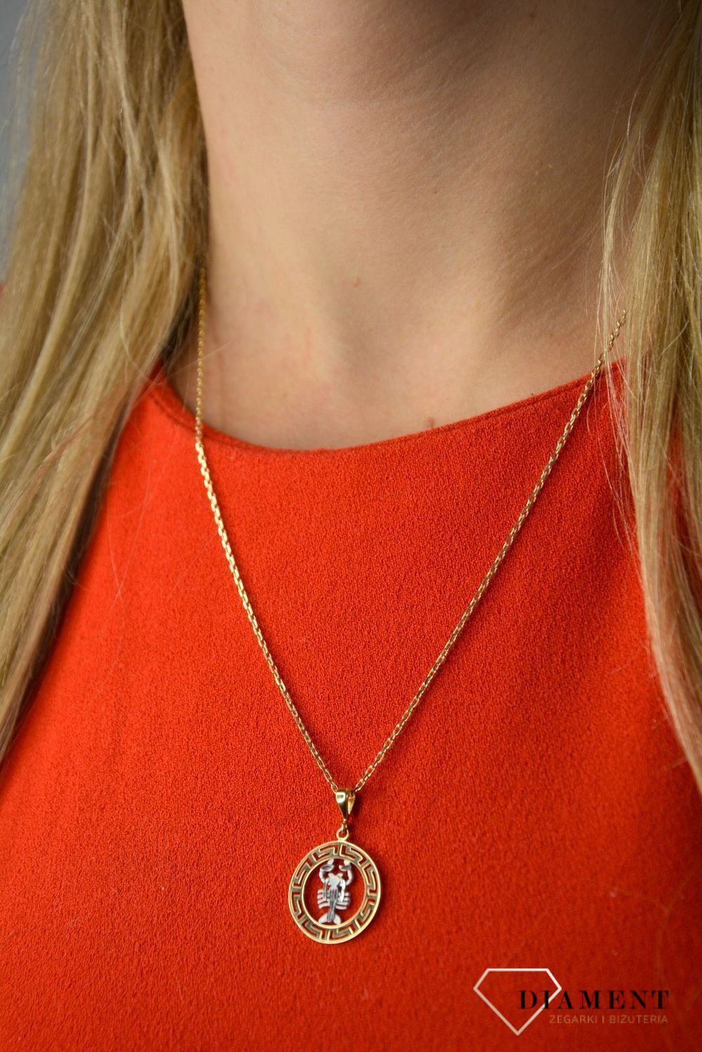 Złota zawieszka 585 znak zodiaku Rak DIA-ZAW-0838-585.jpg