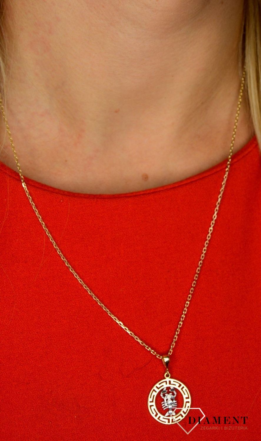 Złota zawieszka 585 znak zodiaku Rak DIA-ZAW-0838-585.jpg