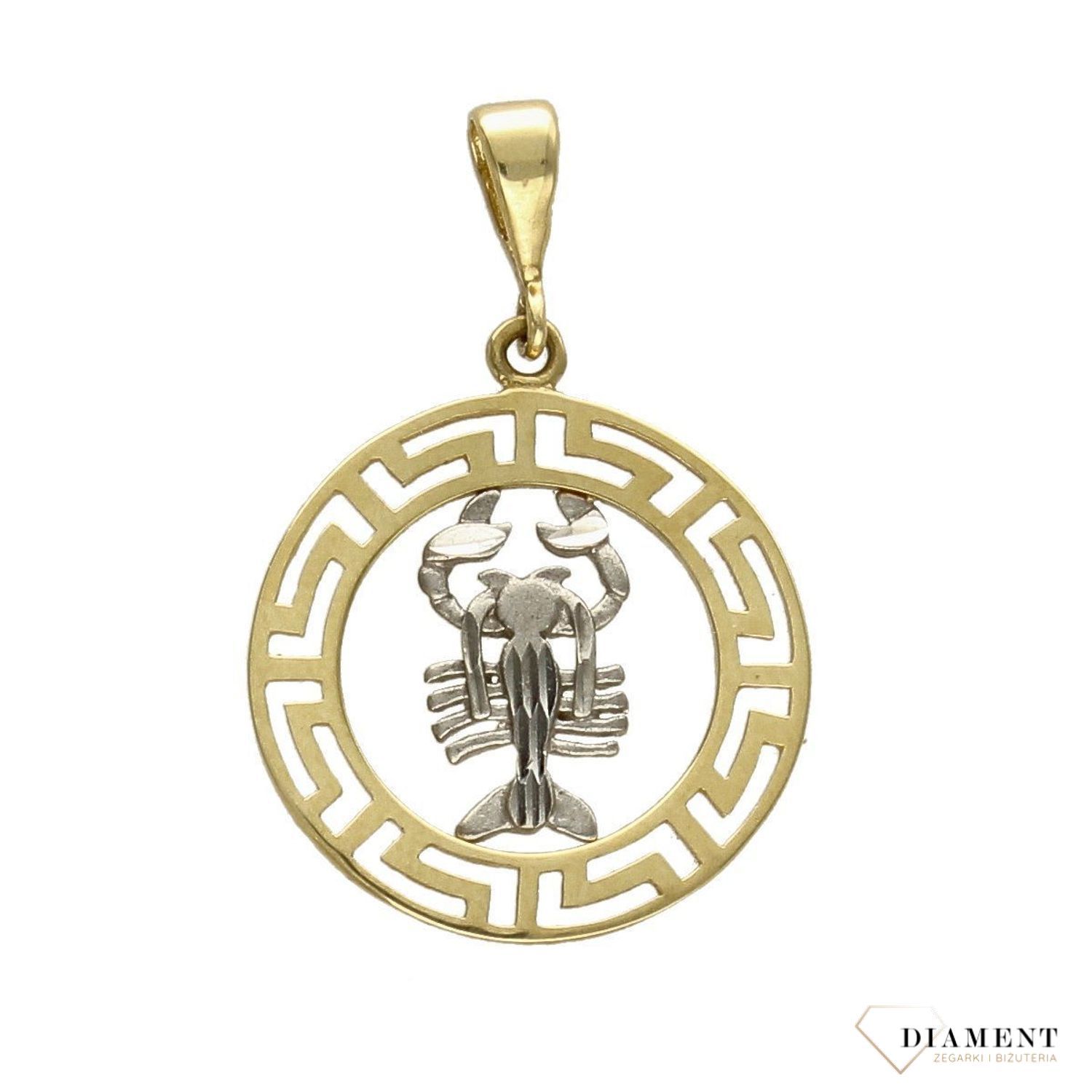 Złota zawieszka 585 znak zodiaku Rak DIA-ZAW-0838-585.jpg