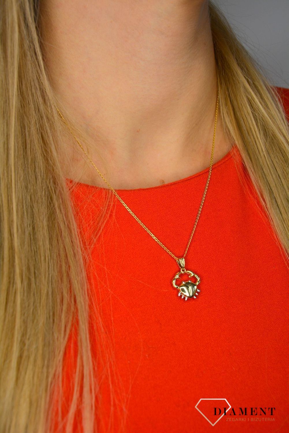 Złota zawieszka 585 znak zodiaku Rak DIA-ZAW-0839-585.jpg