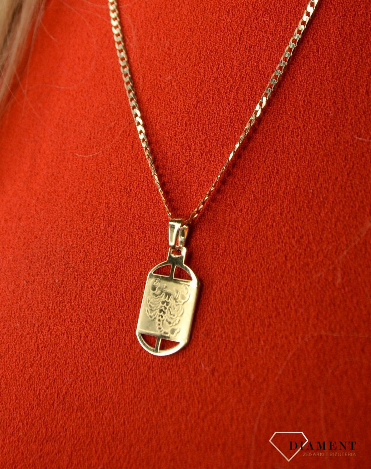 Złota zawieszka 585 znak zodiaku Skorpion DIA-ZAW-0841-585.jpg