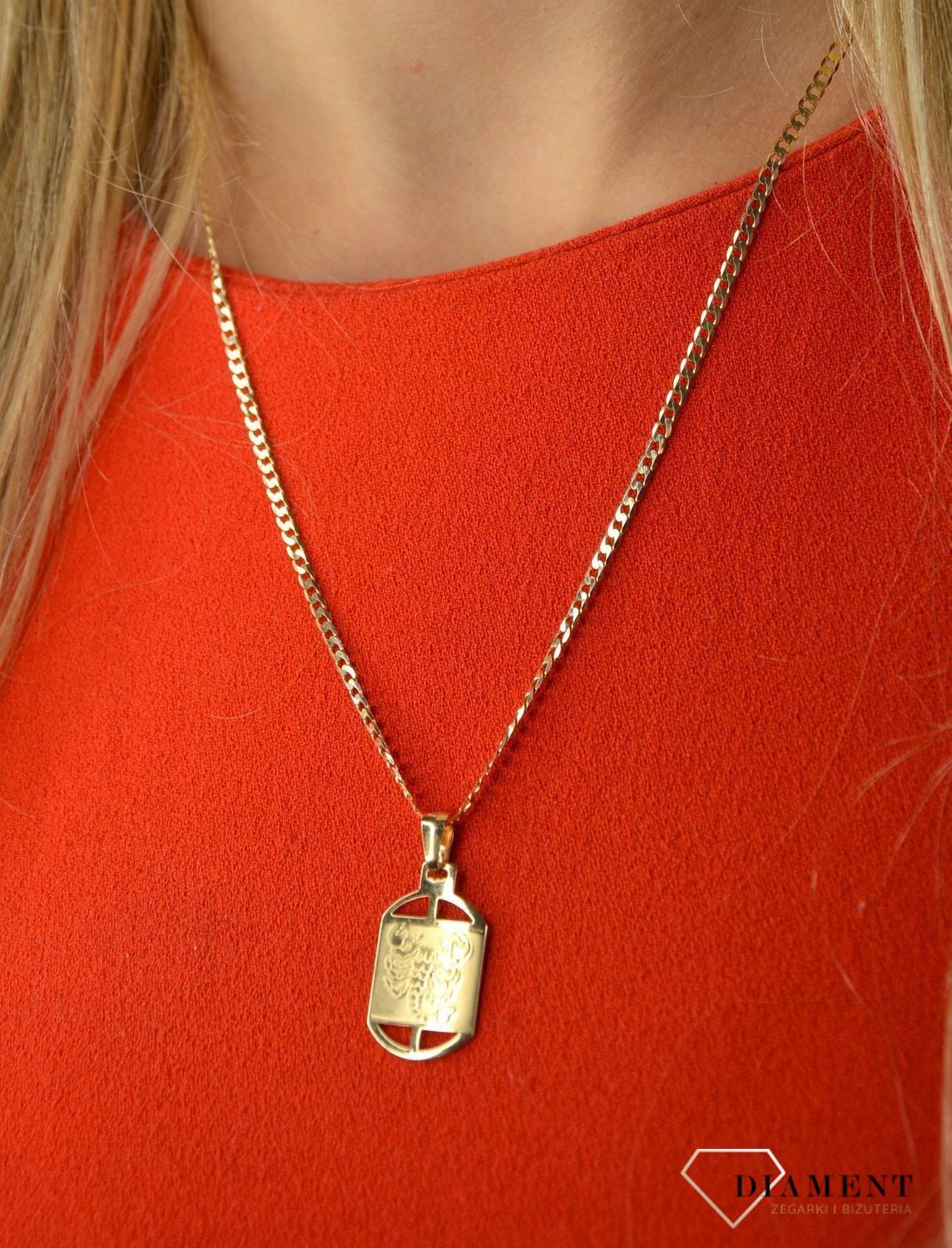 Złota zawieszka 585 znak zodiaku Skorpion DIA-ZAW-0841-585.jpg