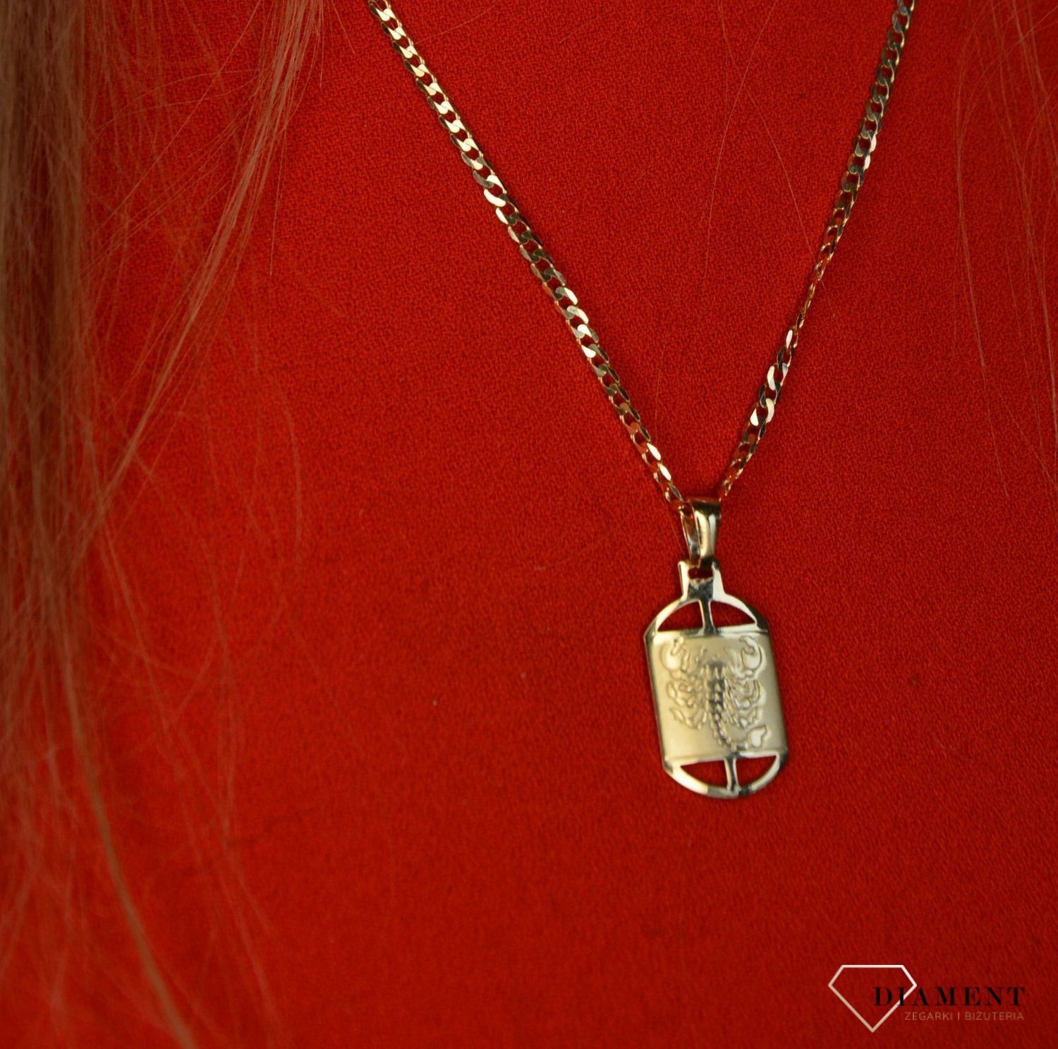 Złota zawieszka 585 znak zodiaku Skorpion DIA-ZAW-0841-585.jpg