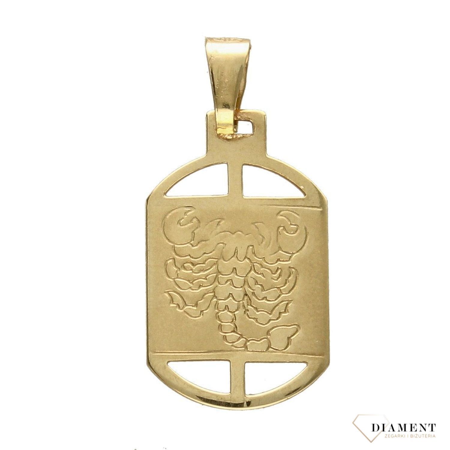 Złota zawieszka 585 znak zodiaku Skorpion DIA-ZAW-0841-585.jpg