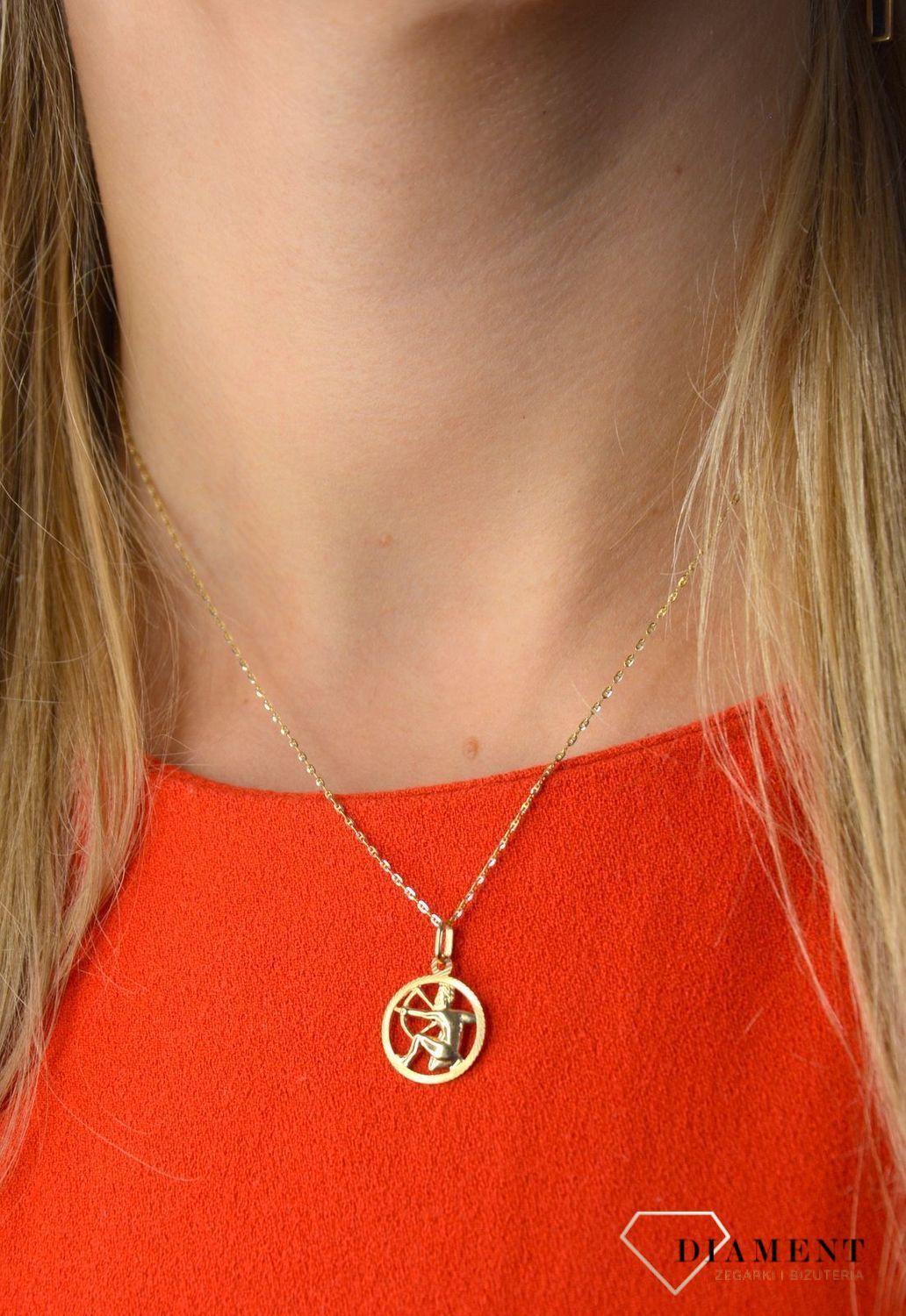 Złota zawieszka 585 znak zodiaku strzelec DIA-ZAW-0842-585.jpg