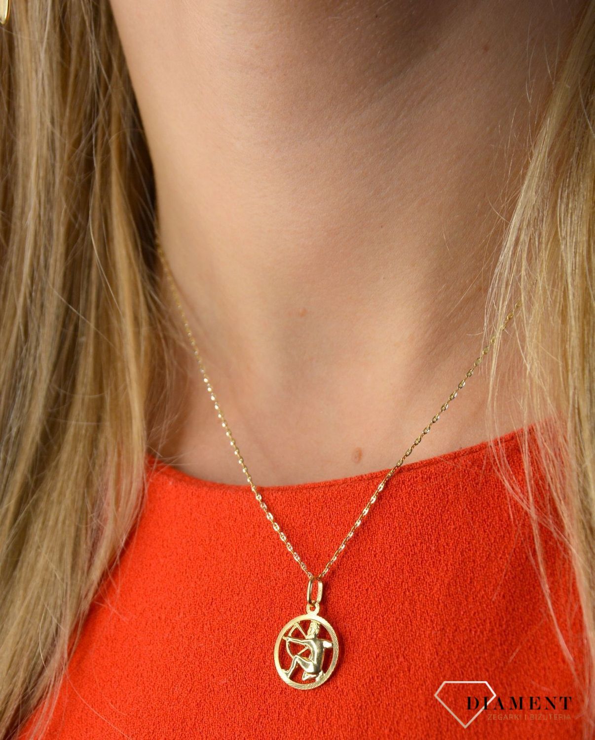 Złota zawieszka 585 znak zodiaku strzelec DIA-ZAW-0842-585.jpg