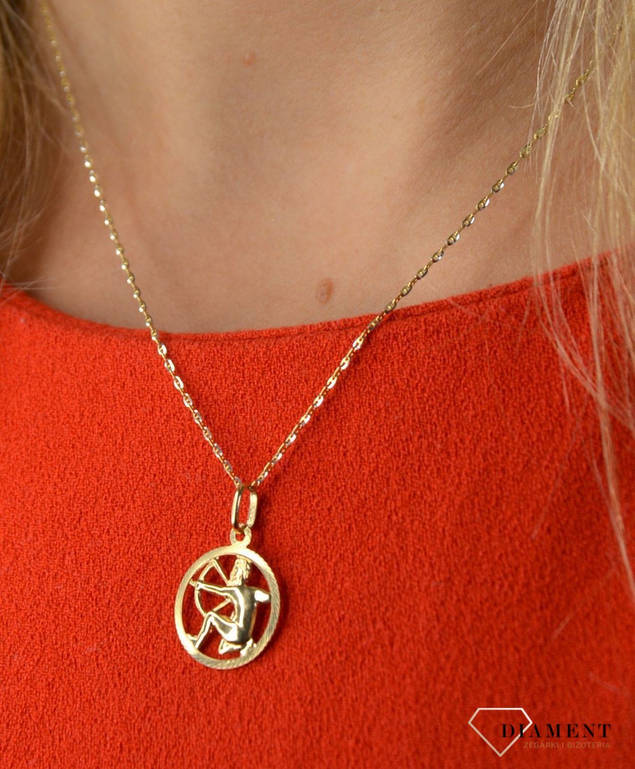 Złota zawieszka 585 znak zodiaku strzelec DIA-ZAW-0842-585.jpg