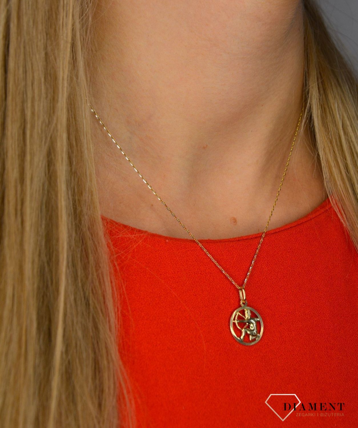 Złota zawieszka 585 znak zodiaku strzelec DIA-ZAW-0842-585.jpg