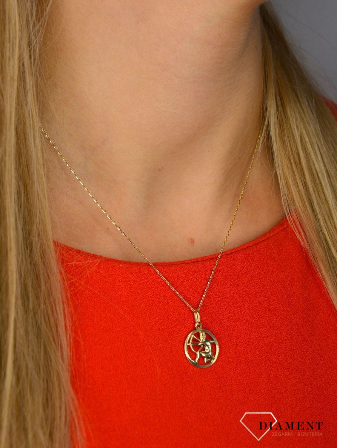 Złota zawieszka 585 znak zodiaku strzelec DIA-ZAW-0842-585.jpg