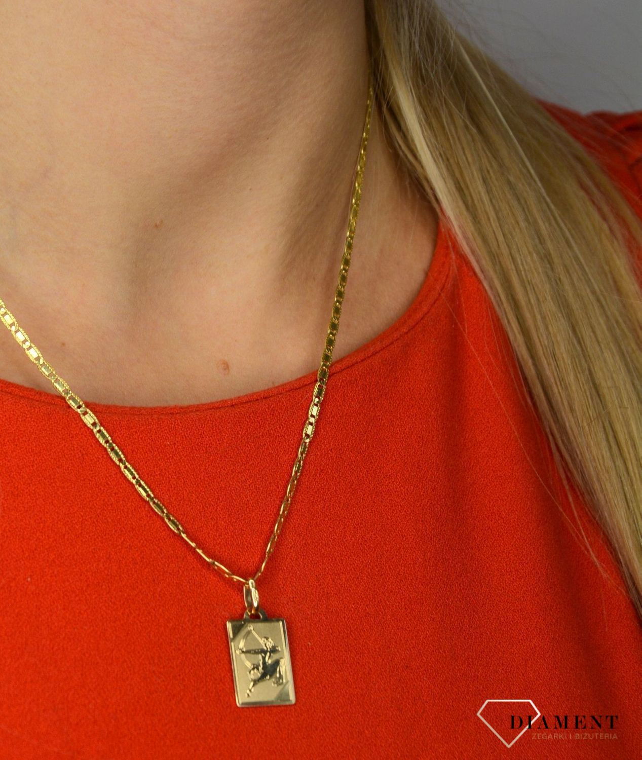 Złota zawieszka 585 znak zodiaku Strzelec DIA-ZAW-0843-585 💎 Złota zawieszka ze znakiem zodiaku w postaci strzelca 💎  (3).JPG