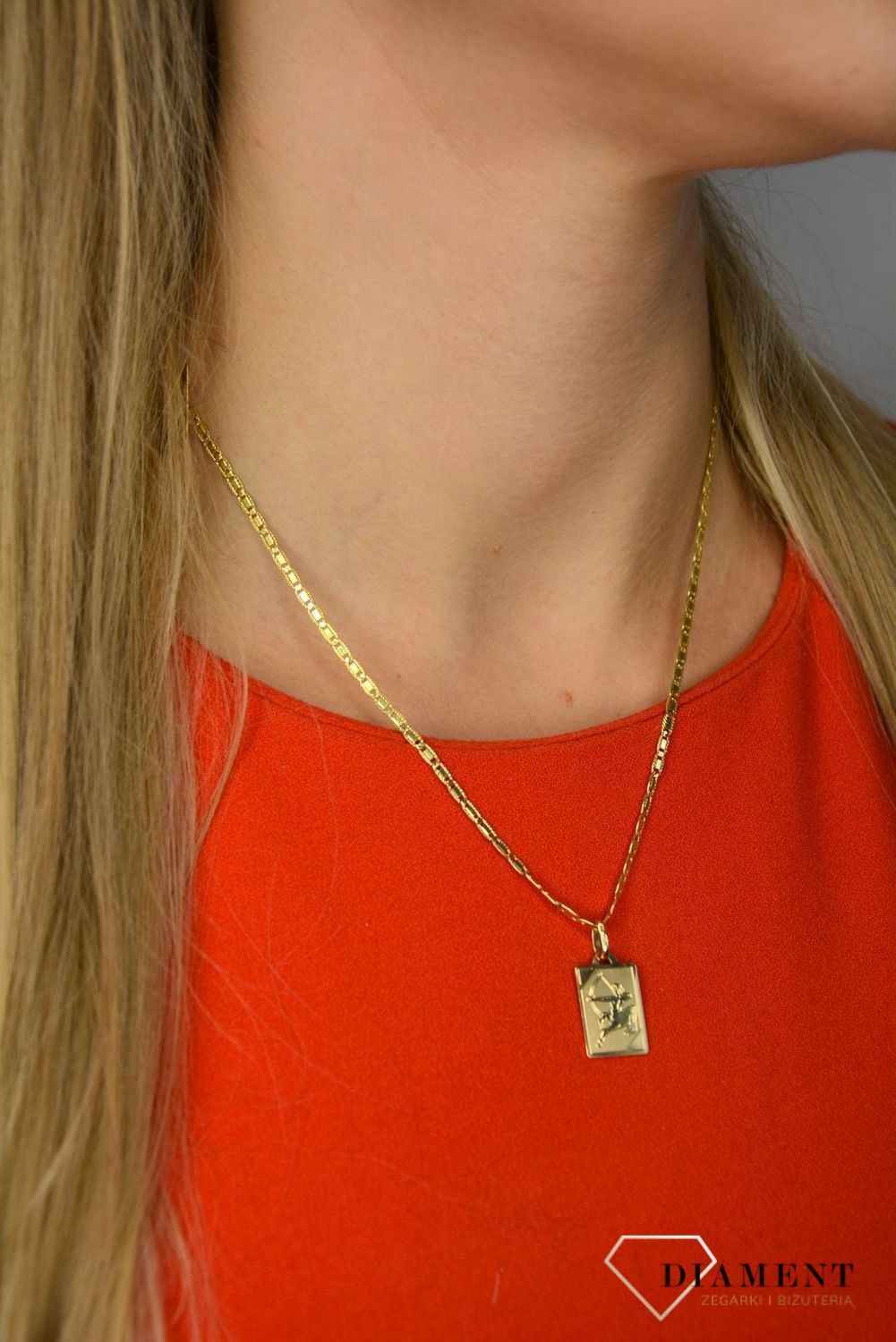 Złota zawieszka 585 znak zodiaku Strzelec DIA-ZAW-0843-585 💎 Złota zawieszka ze znakiem zodiaku w postaci strzelca 💎  (3).JPG