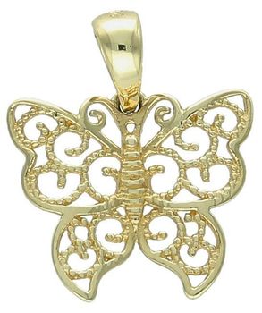 Zawieszka złota ażurowy motyl próba 585 DIA-ZAW-0889-585. Złoty wisiorek z motylem. Złota biżuteria bez cyrkonii. Elegancka zawieszka złota.  Biżuteria na prezent. Biżuteria damska. 1.jpg