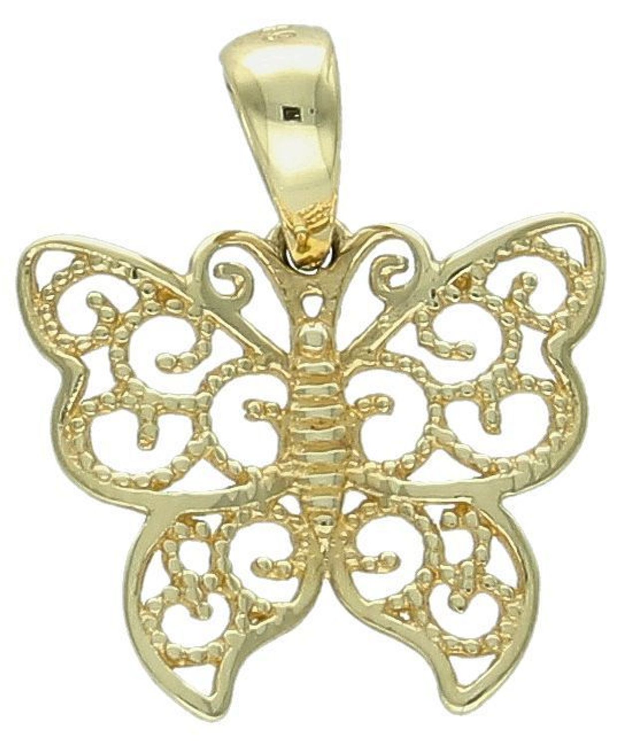 Zawieszka złota ażurowy motyl próba 585 DIA-ZAW-0889-585. Złoty wisiorek z motylem. Złota biżuteria bez cyrkonii. Elegancka zawieszka złota.  Biżuteria na prezent. Biżuteria damska. 1.jpg