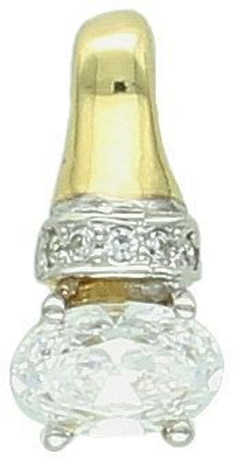 Zawieszka złota z cyrkonią pr 585, DIA-ZAW-0896-585 Wisiorek został wykonany z wysokiej jakości złota próby 585. Złoto to jeden z najpopularniejszych kruszców, cenione przez kobiety na całym 1.jpg