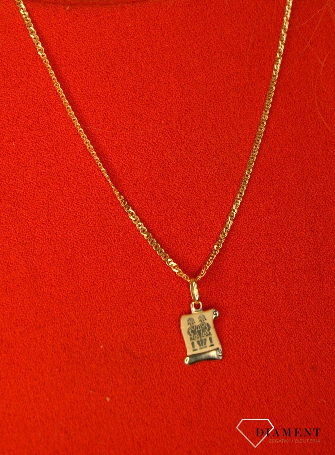 Złota zawieszka 585 znak zodiaku bliźnięta DIA-ZAW-0928-585.jpg