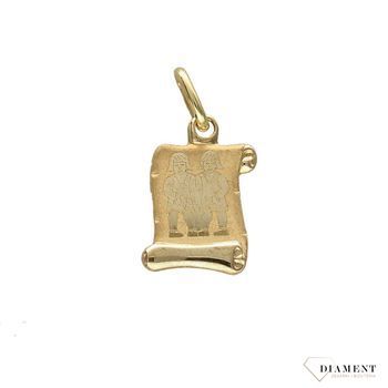 Złota zawieszka 585 znak zodiaku bliźnięta DIA-ZAW-0928-585.jpg