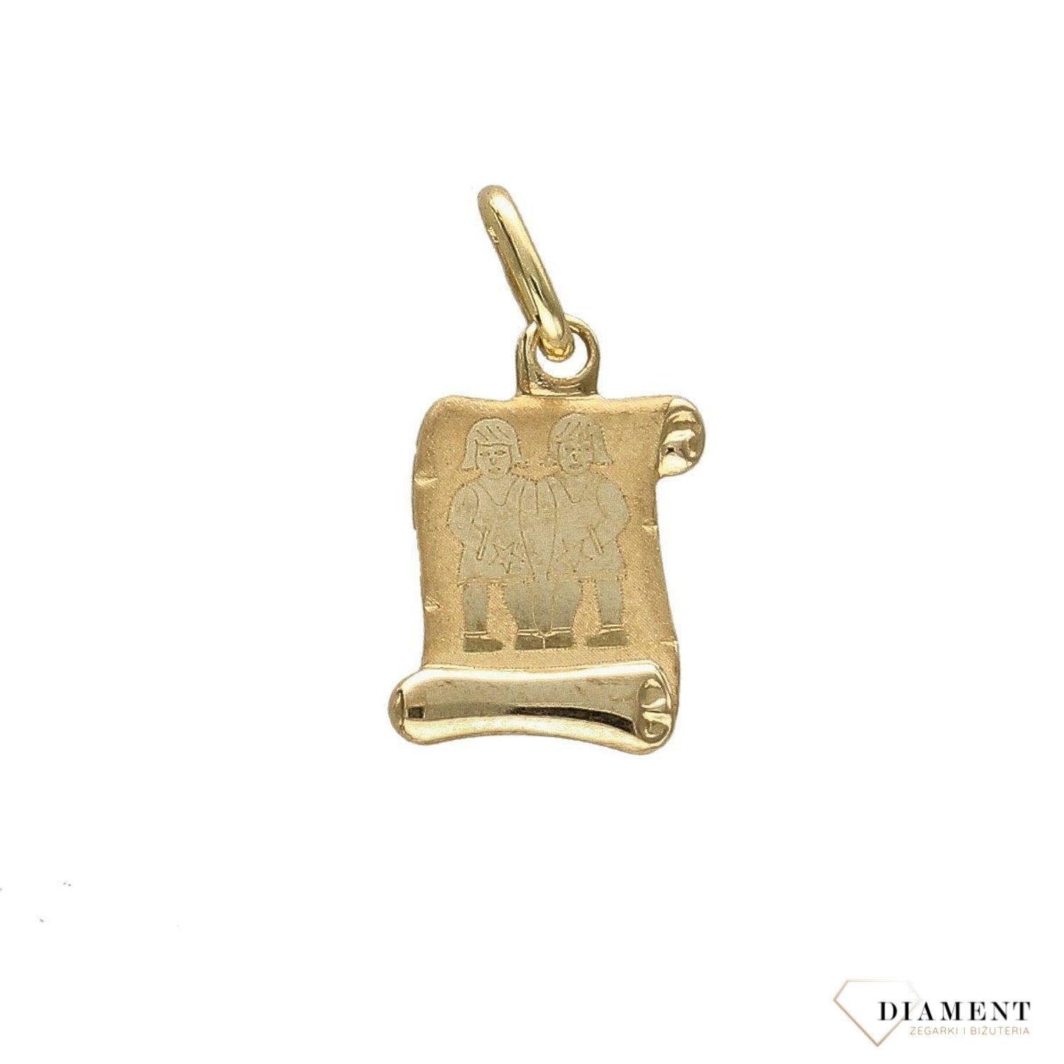Złota zawieszka 585 znak zodiaku bliźnięta DIA-ZAW-0928-585.jpg